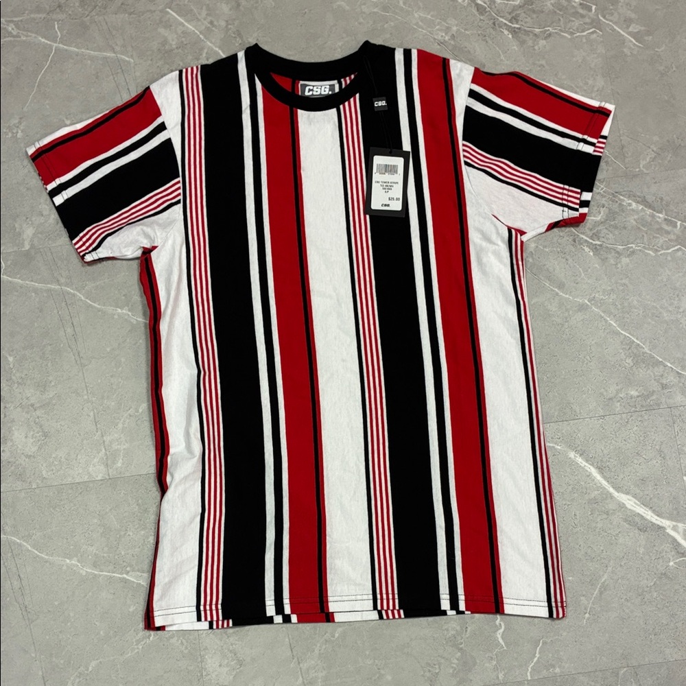 Classic Striped Red and Black Tee
